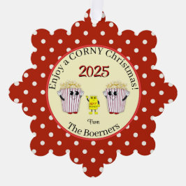 楽しむ聖降誕祭！ポップコーン紙ラベル オーナメントカード