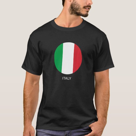 楽しむ衣服イタリア国旗のイラストレーショングラフィック Tシャツ (正面)