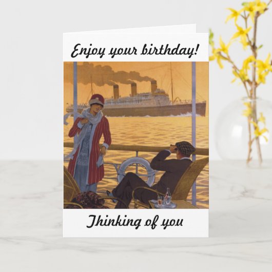 楽しむ誕生日 カード (黄色い花)