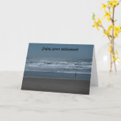 楽しむ退職 カード (黄色い花)