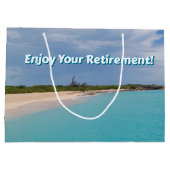 楽しむ退職 ラージペーパーバッグ (裏面)