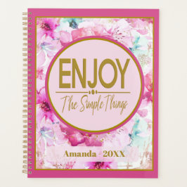 楽しむ金ゴールドシンプルとかわいらし プランナー手帳