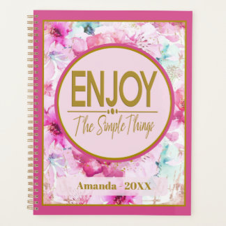 楽しむ金ゴールドシンプルとかわいらし プランナー手帳