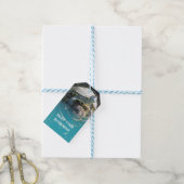 楽しむ隠退亀の水反射動物 ギフトタグ (より糸付き)