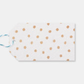 「楽しむ」バラ金ゴールド書道結婚式の引き出物ラベル ギフトタグ (裏面横)