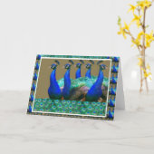 楽しむ: 孔雀nは芸術のグラフィックに羽をつけます カード (黄色い花)