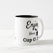 楽しむYour Cup O' Joeレトロコーヒーマグ ツートーンマグカップ (正面右)