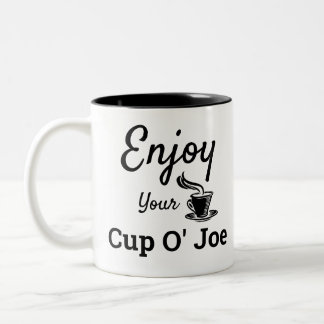 楽しむYour Cup O' Joeレトロコーヒーマグ ツートーンマグカップ