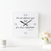 楽しむYour Dayメッセー感動的ジの時計 スクエア壁時計 (ホーム)