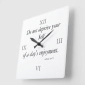 楽しむYour Dayメッセー感動的ジの時計 スクエア壁時計 (傾斜)