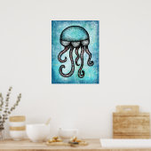 楽しめるクラゲのポスターウォールアート ポスター (キッチン)