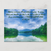 楽しもう続けて。祈絶えず。tごとに ポストカード (正面)