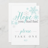 楽しんでいただけたでしょうか 招待状 (正面/裏面)