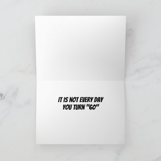 **楽しんでね** あなたは ***60歳*** カード (内部)