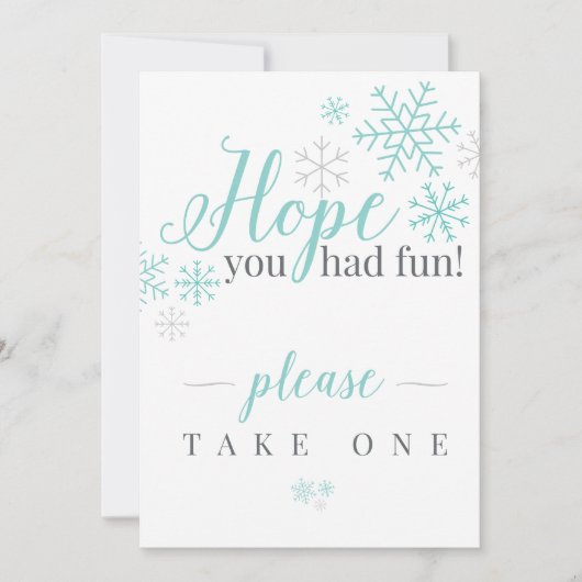 楽しんでね 招待状 (正面)