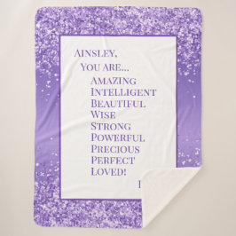 楽しんでる娘 シェルパブランケット