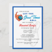 楽しんで、良い時を転がそうボウリングパーティー 招待状 (正面)