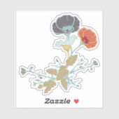 楽しカラフルいフローラ シール (シート)