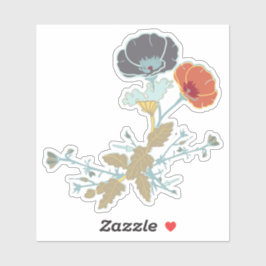 楽しカラフルいフローラ シール