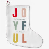 楽しカラフルい休日 ラージクリスマスストッキング (正面)