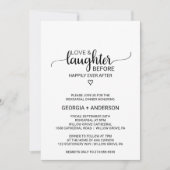 楽しシンプルく後に続く恋と笑い 招待状 (正面)