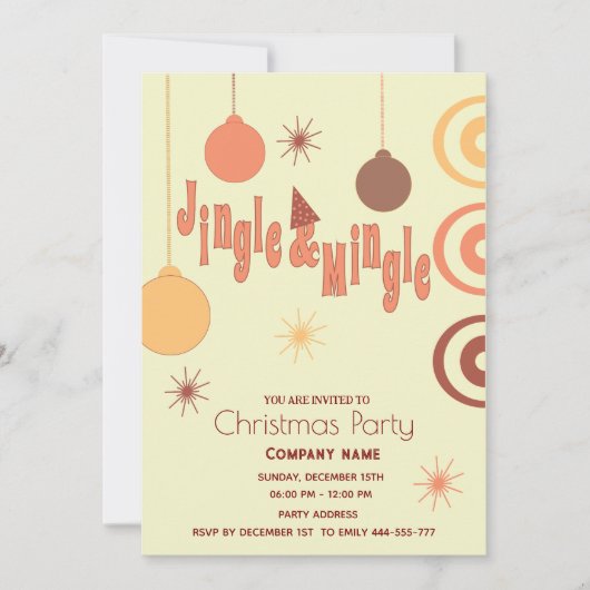 楽しモダンいおもしろいのジャングルと休日のパーティー 招待状 (正面)