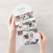 楽しモダンいカラフルタイポグラフィ5 – 写真 オールインワン招待状 (貼ってはがせる)