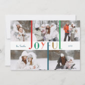 楽しモダンいカラフルタイポグラフィ5 – 写真 シーズンカード (正面)