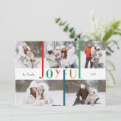 楽しモダンいカラフルタイポグラフィ5 – 写真 シーズンカード (スタンド正面)