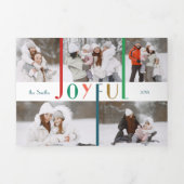 楽しモダンいカラフルタイポグラフィ5 – 写真 三つ折りクリスマスカード (カバー)