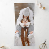 楽しモダンいカラフルタイポグラフィ5 – 写真 三つ折りクリスマスカード (内部)