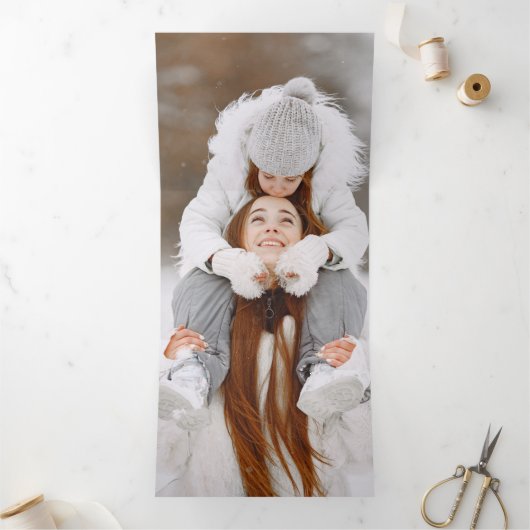 楽しモダンいカラフルタイポグラフィ5 – 写真 三つ折りクリスマスカード (内部)