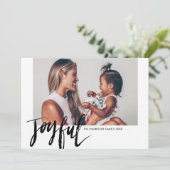 楽しモダンいシックな手書き写真 シーズンカード (スタンド正面)