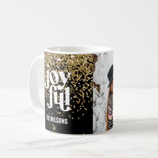 楽しモダンいミニマルタイポグラフィ写真の休日 コーヒーマグカップ (正面左)