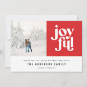 楽しモダンいミニマルタイポグラフィ写真の休日 シーズンカード (正面)