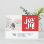 楽しモダンいミニマルタイポグラフィ写真の休日 シーズンカード (スタンド正面)