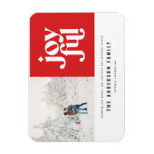 楽しモダンいミニマルタイポグラフィ写真の休日 マグネット (縦)