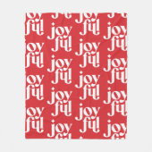 楽しモダンいミニマルタイポグラフィ赤い休日 フリースブランケット (正面)