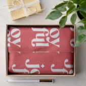 楽しモダンいミニマルタイポグラフィ赤い休日 薄葉紙 (ギフト)