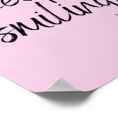 楽し保い生活に浮かぶ笑顔の引用文 ポスター (角)