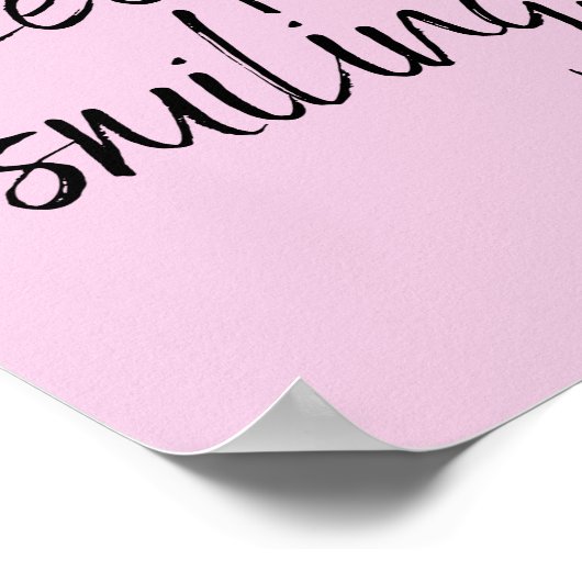 楽し保い生活に浮かぶ笑顔の引用文 ポスター (角)