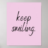 楽し保い生活に浮かぶ笑顔の引用文 ポスター (正面)