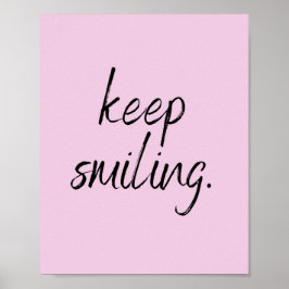 楽し保い生活に浮かぶ笑顔の引用文 ポスター