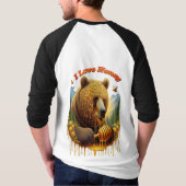 楽し威厳のあるい蜂蜜に取り組む Tシャツ (裏面)