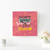 楽し忘れくない スクエア壁時計 (ホーム)