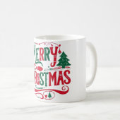 楽し感動的いクリスマスにマグカップ コーヒーマグカップ (正面右)