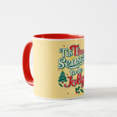 楽し感動的いクリスマスにマグカップ マグカップ (正面左)