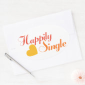 楽し独身のく 楕円形シール (封筒)