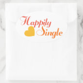 楽し独身のく 楕円形シール (バッグ)