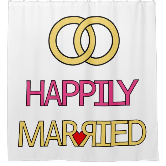 楽し結婚したく シャワーカーテン (正面)